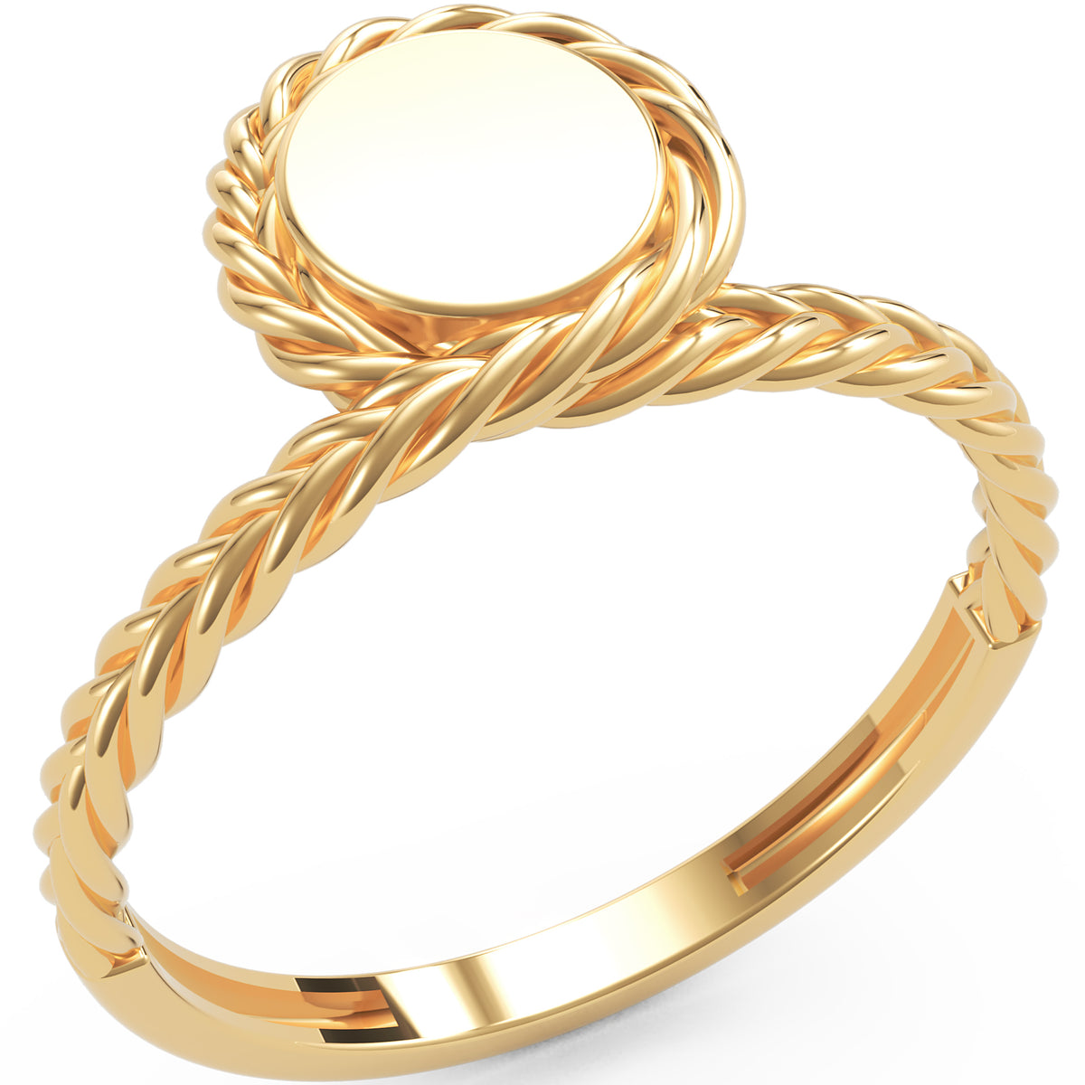 Inel Élodie Tressé Minimalist din Aur 14k din 14k Aur Galben - Castelo.ro