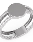 Inel Clémence Minimalist din Aur 14k din 14k Aur Alb - Castelo.ro