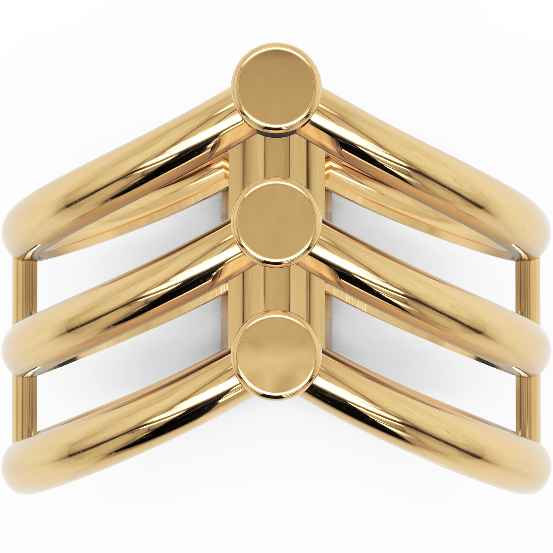 Inel Aurelia Chevron Minimalist din Aur 18k