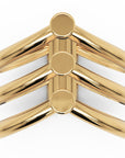 Inel Aurelia Chevron Minimalist din Aur 18k