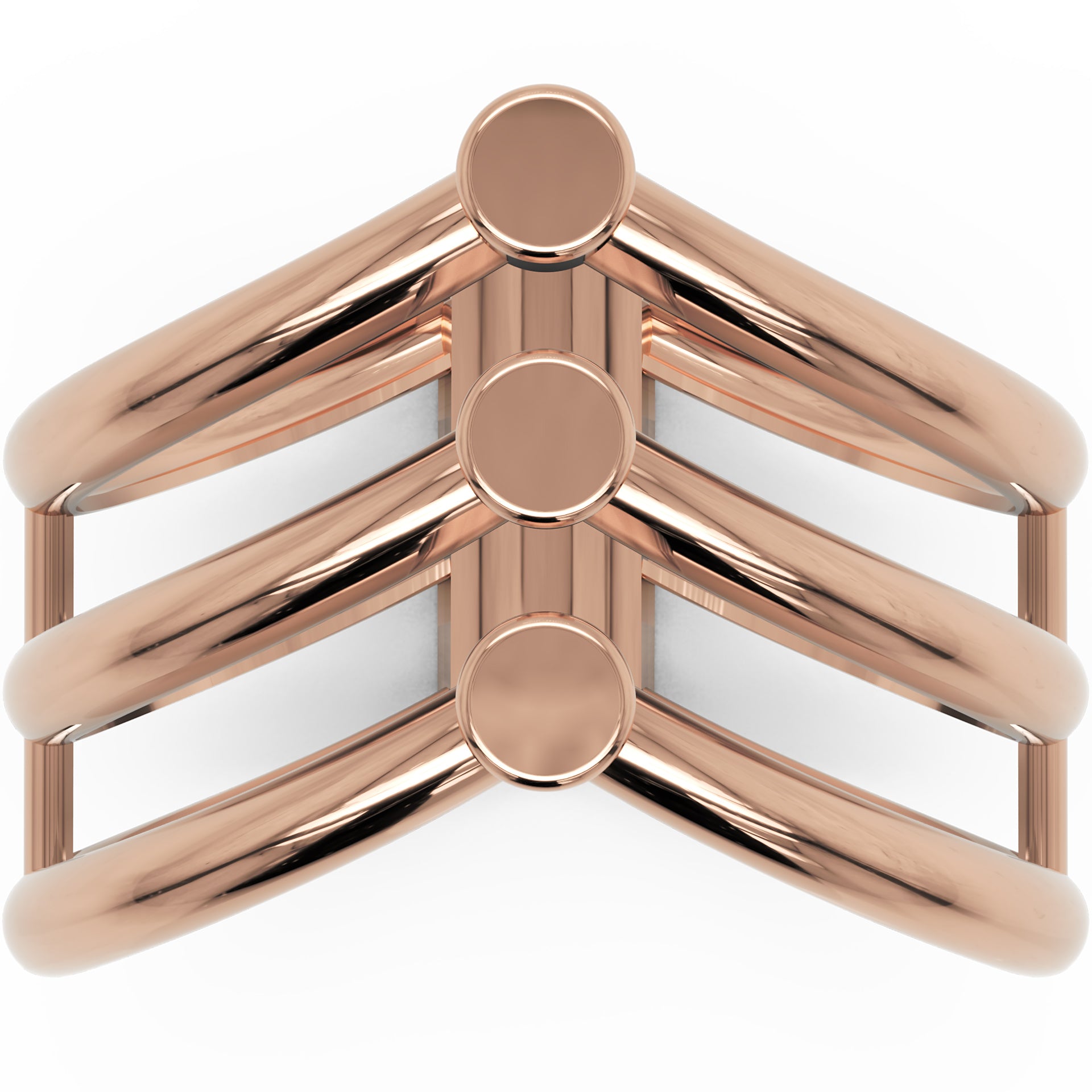 Inel Aurelia Chevron Minimalist din Aur 18k