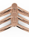 Inel Aurelia Chevron Minimalist din Aur 18k