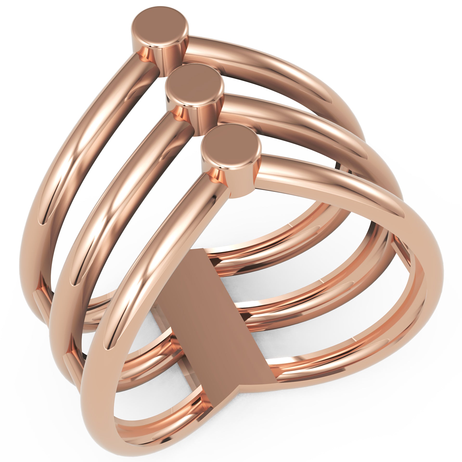 Inel Aurelia Chevron Minimalist din Aur 18k