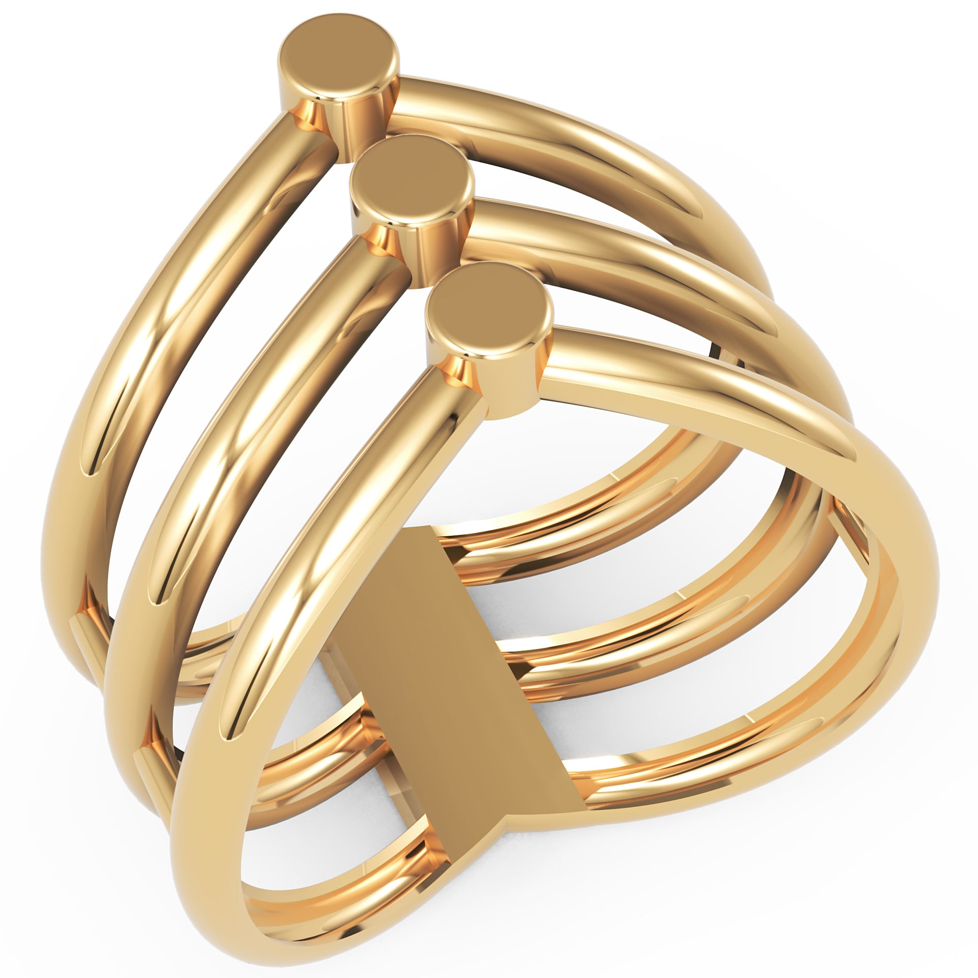 Inel Aurelia Chevron Minimalist din Aur 18k
