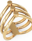 Inel Aurelia Chevron Minimalist din Aur 18k