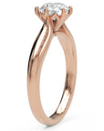 Inel de Logodnă Regent din Aur 14k cu Diamant Natural Round de 1 ct din 14k Aur Roz - Castelo.ro