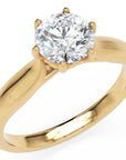 Inel de Logodnă Regent din Aur 18k cu Diamant Natural Round de 1 ct din 18k Aur Galben - Castelo.ro