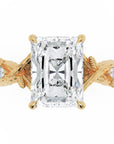 Inel de Logodnă Hohenzollern din Aur 14k cu Moissanite Radiant de 3 ct din 14k Aur Galben - Castelo.ro
