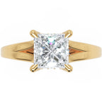 Inel de Logodnă Bourbon din Aur 14k cu Diamant Creat în Laborator Princess de 1.5 ct din 14k Aur Galben - Castelo.ro