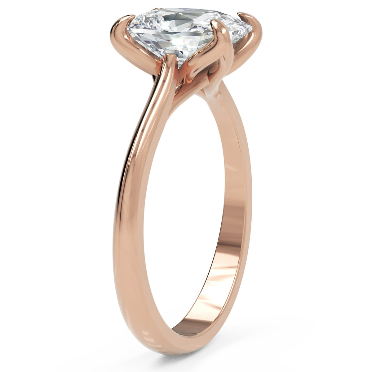 Inel de Logodnă Cambridge din Aur 14k cu Diamant Creat în Laborator Cushion de 1.5 ct din 14k Aur Roz - Castelo.ro