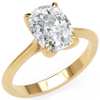 Inel de Logodnă Cambridge din Aur 14k cu Diamant Creat în Laborator Cushion de 1.5 ct din 14k Aur Galben - Castelo.ro