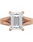 Inel de Logodnă Medici din Aur 14k cu Diamant Natural Emerald de 1.5 ct din 14k Aur Roz - Castelo.ro