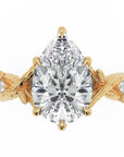 Inel de Logodnă Belvedere din Aur 14k cu Diamant Creat în Laborator Pear de 2.5 ct din 14k Aur Galben - Castelo.ro