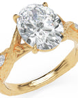 Inel de Logodnă Empress din Aur 14k cu Diamant Creat în Laborator Oval de 2.5 ct din 14k Aur Galben - Castelo.ro