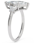 Inel de Logodnă Sandringham din Aur 14k cu Diamant Natural Marquise de 2 ct din 14k Aur Alb - Castelo.ro