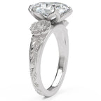 Inel de Logodnă Schönbrunn din Aur 18k cu Moissanite Oval de 2 ct din Platina - Castelo.ro