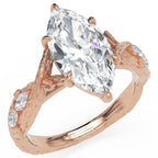 Inel de Logodnă Monarch din Aur 18k cu Moissanite Marquise de 2.5 ct din 18k Aur Roz - Castelo.ro
