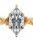 Inel de Logodnă Monarch din Aur 14k cu Diamant Creat în Laborator Marquise de 2.5 ct din 14k Aur Galben - Castelo.ro