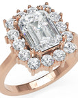 Inel de Logodnă Vanderbilt din Aur 14k cu Diamant Natural Emerald de 2 ct din 14k Aur Roz - Castelo.ro