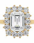 Inel de Logodnă Vanderbilt din Aur 14k cu Diamant Natural Emerald de 2 ct din 14k Aur Galben - Castelo.ro