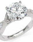 Inel de Logodnă Wittelsbach din Aur 18k cu Diamant Creat în Laborator Round de 2.5 ct din Platina - Castelo.ro