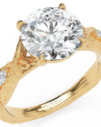 Inel de Logodnă Wittelsbach din Aur 18k cu Diamant Natural Round de 2.5 ct din 18k Aur Galben - Castelo.ro
