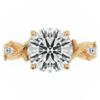 Inel de Logodnă Wittelsbach din Aur 18k cu Diamant Creat în Laborator Round de 2.5 ct din 18k Aur Galben - Castelo.ro