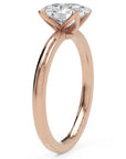 Inel de Logodnă Knightsbridge din Aur 18k cu Diamant Creat în Laborator Oval de 1 ct din 18k Aur Roz - Castelo.ro
