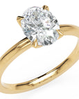 Inel de Logodnă Knightsbridge din Aur 18k cu Diamant Creat în Laborator Oval de 1 ct din 18k Aur Galben - Castelo.ro