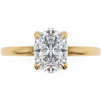 Inel de Logodnă Knightsbridge din Aur 14k cu Diamant Creat în Laborator Oval de 1 ct din 14k Aur Galben - Castelo.ro