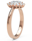 Inel de Logodnă Dorchester din Aur 14k cu Diamant Natural Oval de 1 ct din 14k Aur Roz - Castelo.ro