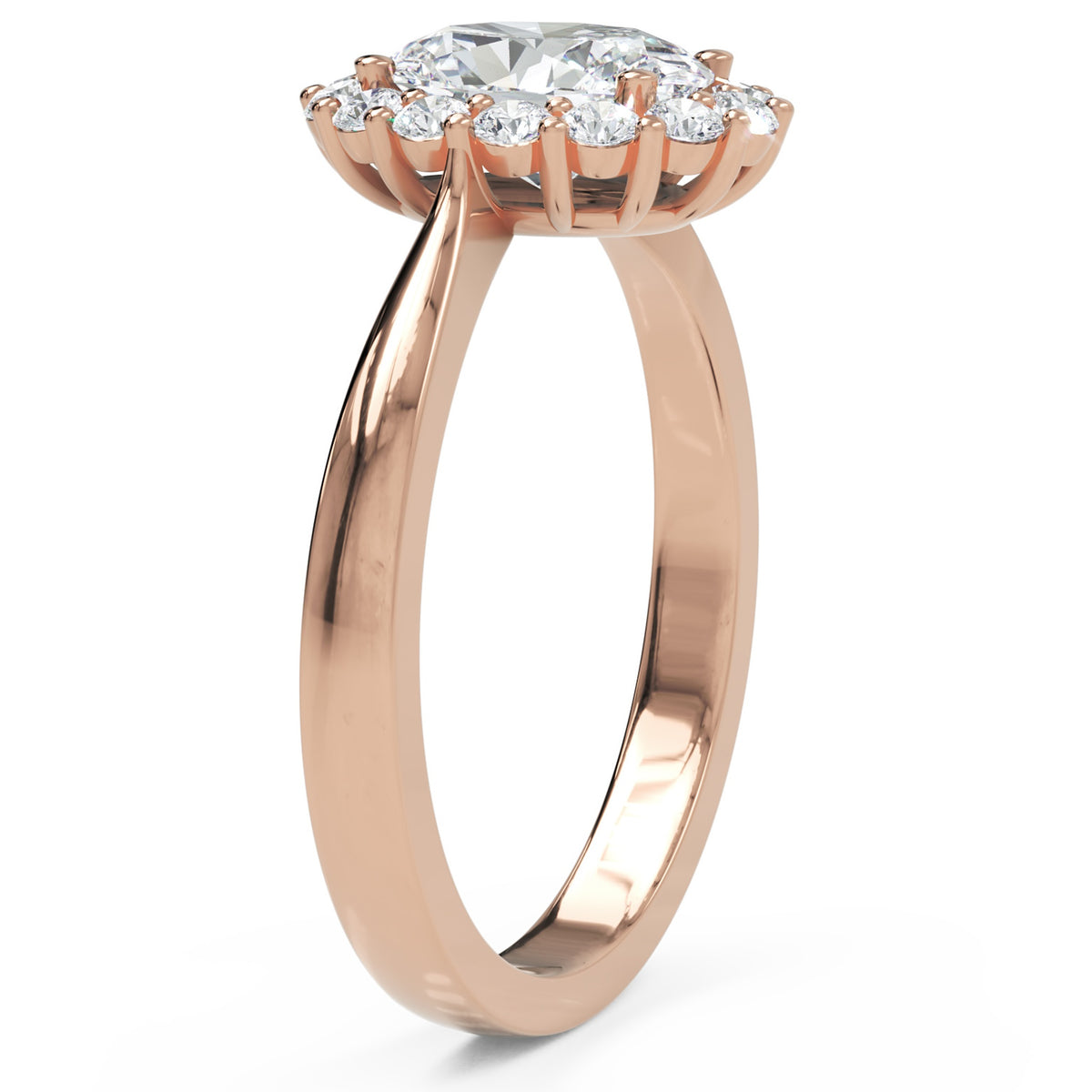 Inel de Logodnă Dorchester din Aur 18k cu Diamant Creat în Laborator Oval de 1 ct din 18k Aur Roz - Castelo.ro