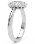Inel de Logodnă Dorchester din Aur 14k cu Diamant Creat în Laborator Oval de 1 ct din 14k Aur Alb - Castelo.ro