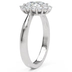 Inel de Logodnă Dorchester din Aur 14k cu Moissanite Oval de 1.5 ct din 14k Aur Alb - Castelo.ro