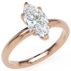 Inel de Logodnă Marylebone din Aur 18k cu Moissanite Marquise de 1.5 ct din 18k Aur Roz - Castelo.ro