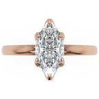 Inel de Logodnă Marylebone din Aur 18k cu Moissanite Marquise de 1.5 ct din 18k Aur Roz - Castelo.ro