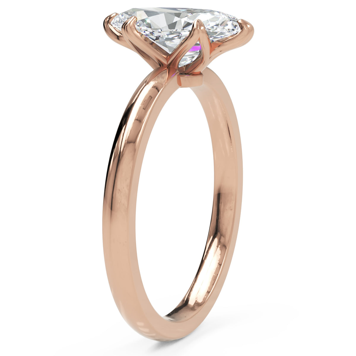 Inel de Logodnă Marylebone din Aur 14k cu Diamant Creat în Laborator Marquise de 1.5 ct din 14k Aur Roz - Castelo.ro