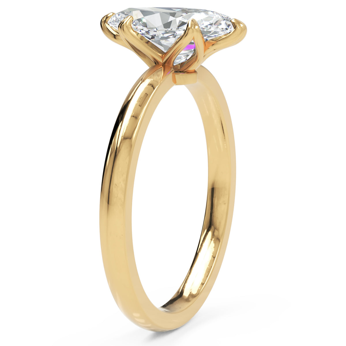 Inel de Logodnă Marylebone din Aur 18k cu Moissanite Marquise de 1.5 ct din 18k Aur Galben - Castelo.ro