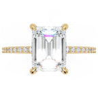 Inel de Logodnă Mayfair din Aur 14k cu Diamant Creat în Laborator Emerald de 2 ct din 14k Aur Galben - Castelo.ro