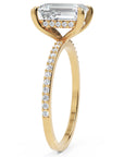 Inel de Logodnă Mayfair din Aur 18k cu Diamant Natural Emerald de 2 ct din 18k Aur Galben - Castelo.ro