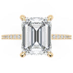 Inel de Logodnă Mayfair din Aur 14k cu Diamant Creat în Laborator Emerald de 3 ct din 14k Aur Galben - Castelo.ro