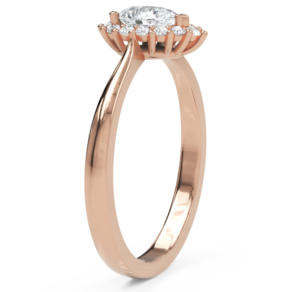 Inel de Logodnă St. Moritz din Aur 14k cu Diamant Creat în Laborator Pear de 0.3 ct din 14k Aur Roz - Castelo.ro