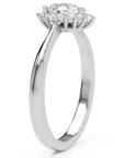 Inel de Logodnă St. Moritz din Aur 18k cu Moissanite Pear de 0.3 ct din Platina - Castelo.ro