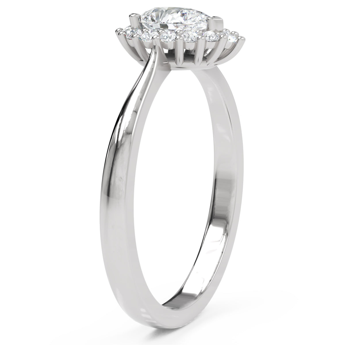 Inel de Logodnă St. Moritz din Aur 18k cu Diamant Creat în Laborator Pear de 0.3 ct din Platina - Castelo.ro