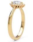 Inel de Logodnă St. Moritz din Aur 14k cu Diamant Natural Pear de 0.3 ct din 14k Aur Galben - Castelo.ro