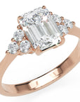Inel de Logodnă Portman din Aur 18k cu Diamant Creat în Laborator Emerald de 1 ct din 18k Aur Roz - Castelo.ro