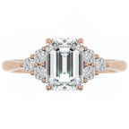 Inel de Logodnă Savoy din Aur 14k cu Diamant Creat în Laborator Emerald de 1 ct din 14k Aur Roz - Castelo.ro