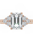 Inel de Logodnă Portman din Aur 18k cu Moissanite Emerald de 1 ct din 18k Aur Roz - Castelo.ro