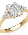 Inel de Logodnă Portman din Aur 18k cu Moissanite Emerald de 1 ct din 18k Aur Galben - Castelo.ro