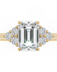 Inel de Logodnă Portman din Aur 14k cu Moissanite Emerald de 1 ct din 14k Aur Galben - Castelo.ro